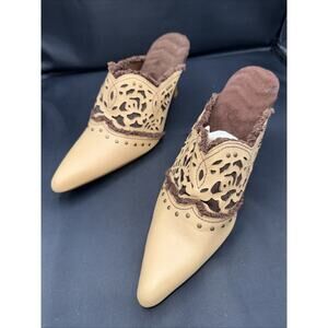 Pointure women's western style pointed-toe slip-on mule clogs Size 9 (40)